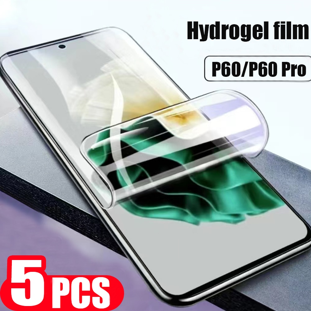 5Pcs full cover For Huawei P60 P50 P40 lite E P30 pro plus hydrogel film P60 Art P50E protective film screen protector Not Glass
