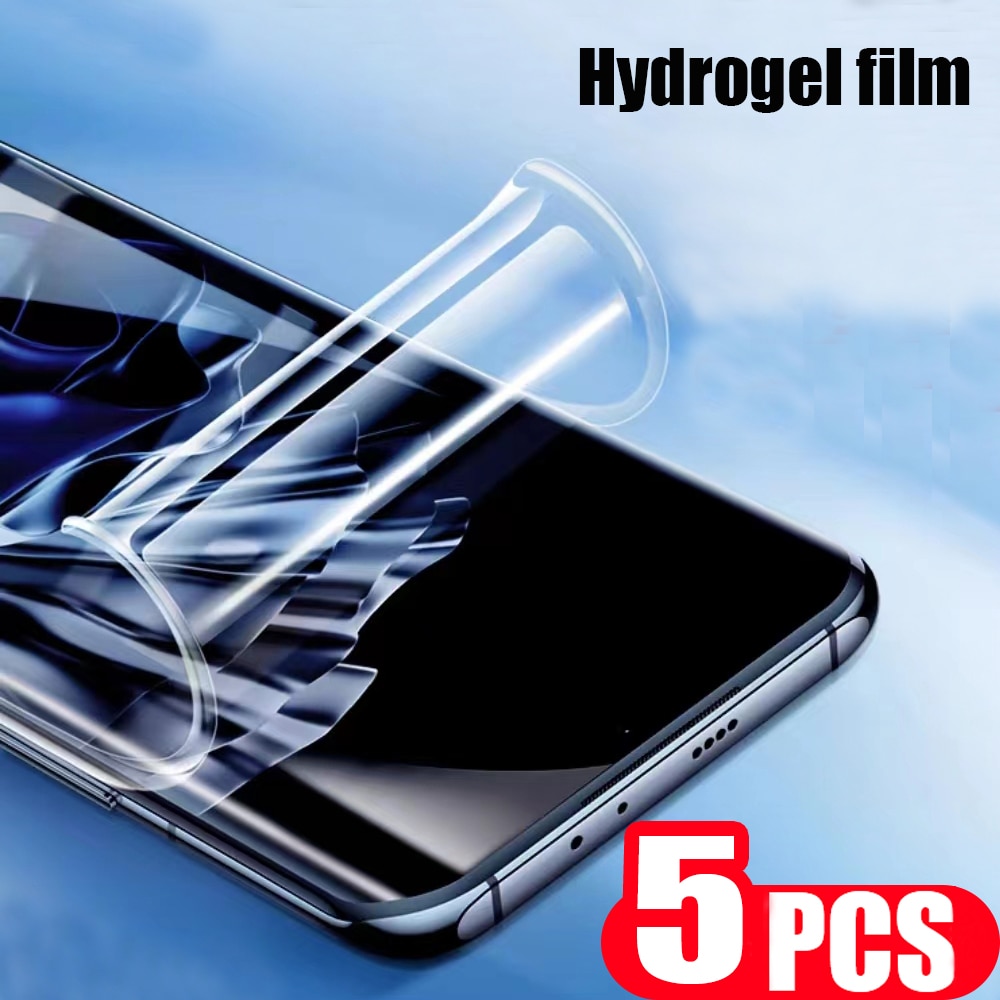 5Pcs cover For Huawei P40 P50 P50E P60 Art P30 pro plus lite E hydrogel film phone screen protector Not Glass HD protective film