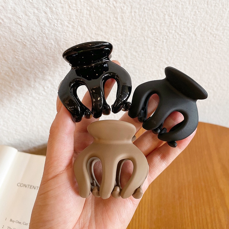 High Horsetail Grip Clip Fixing Magic Tool Anti Collapse Hair Clip High Sense Shark Clip Hair Decoration Pumpkin Clip