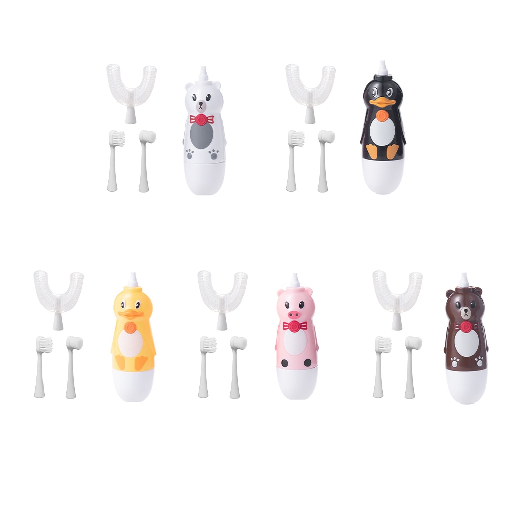 Electric Toddlers Toothbrushes Brushes Heat-resistant Health Mouth Cares Cleaning Tools Bathroom Toilet White 2-6 Years Old