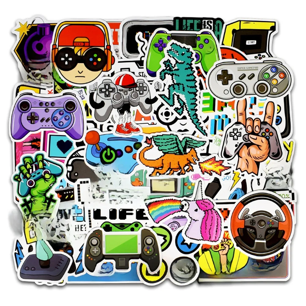 50PCS Nostalgic Game Console Graffiti Stickers Laptop Luggage Suitcase Guitar Skateboard Motorcycle
