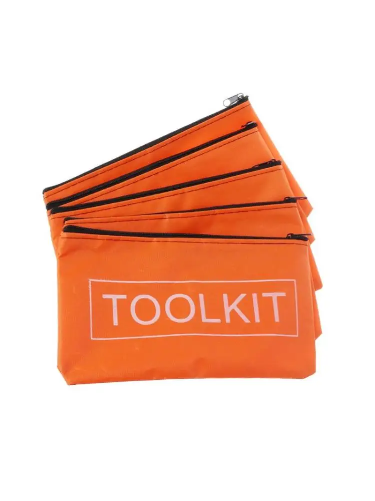 5Pcs Storage Organizer Oxford Cloth Tool Bag Waterproof Zipper Storage Bags Fishing Travel Makeup