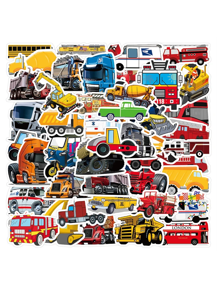 50PCS New Car Truck Graffiti Sticker Waterproof Luggage Laptop Scooter Water Cup Refrigerator