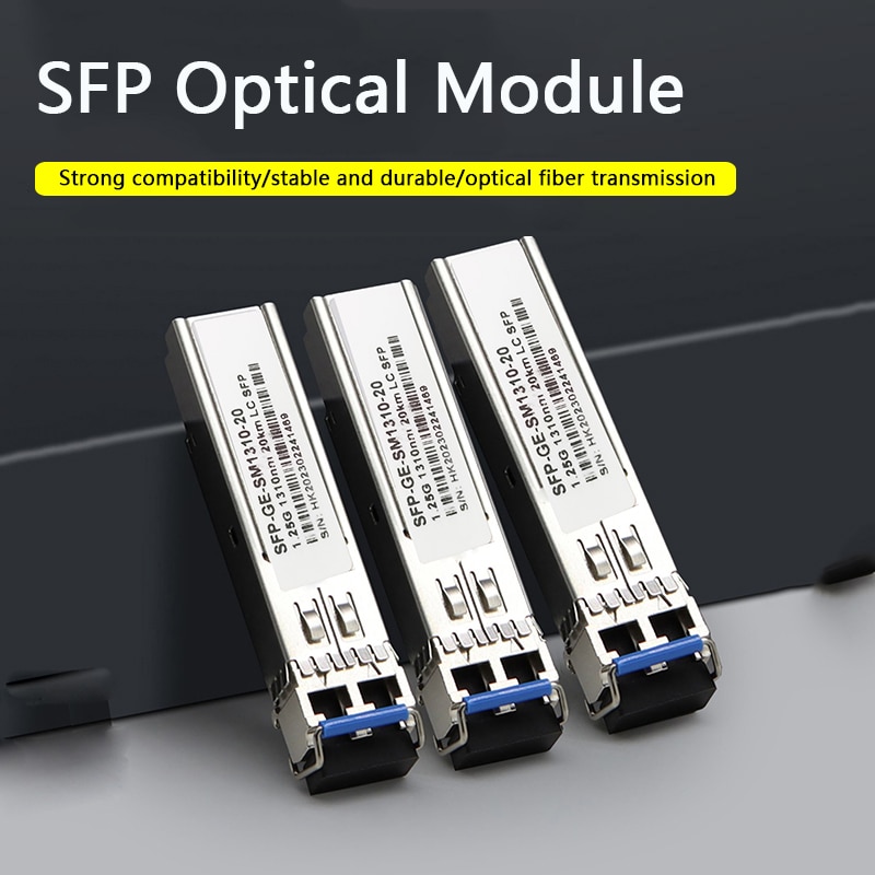 1.25G LC SFP Module Single Fiber Optical Transceiver Gigabit Fiber SFP Switch Module 20km 850/1310nm
