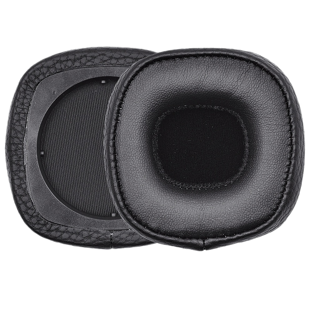 PU Leather Ear Pads Foam Earmuffs Ear Cushion with Clip Replacement for Marshall Major III 3 Headphones Black