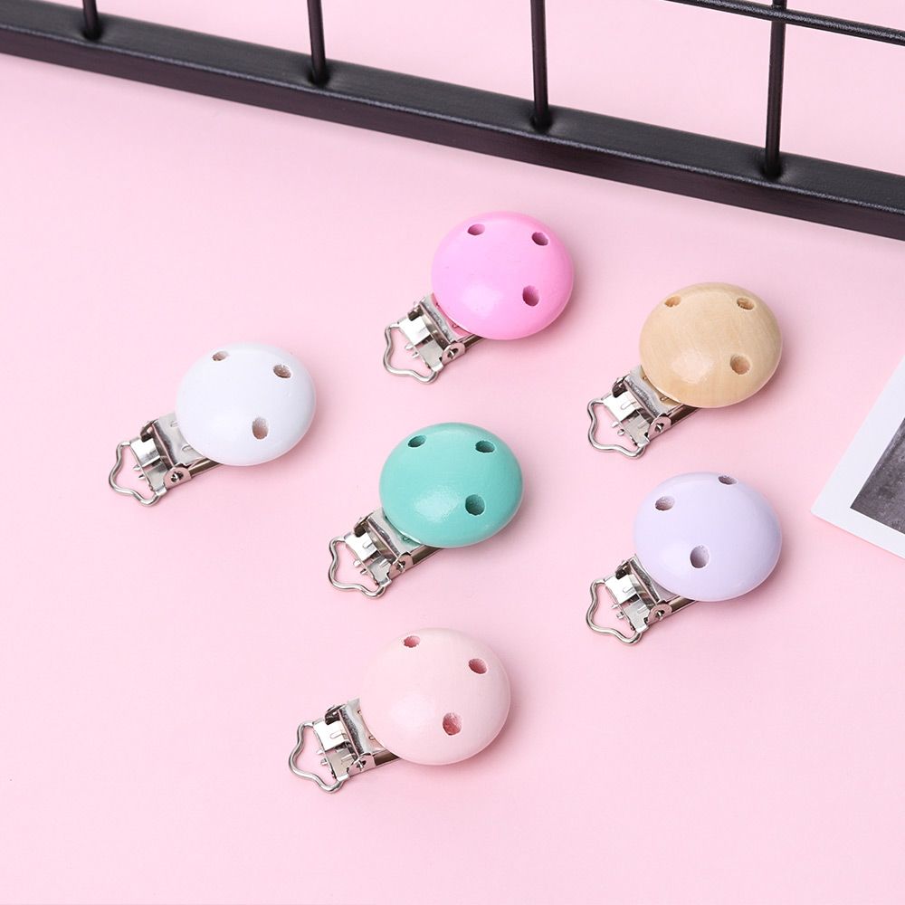 1PC Star Gifts Teething Infant Feeding Soother Strap Teether Holder Nipple Holder Wooden Baby Pacifier Clip
