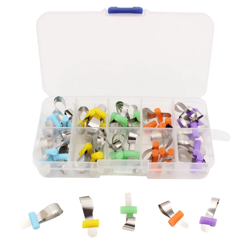 50pcs/Box Dental Orthodontic Forming Sheet Sectional Contoured Metal Matrices with Positioning for
