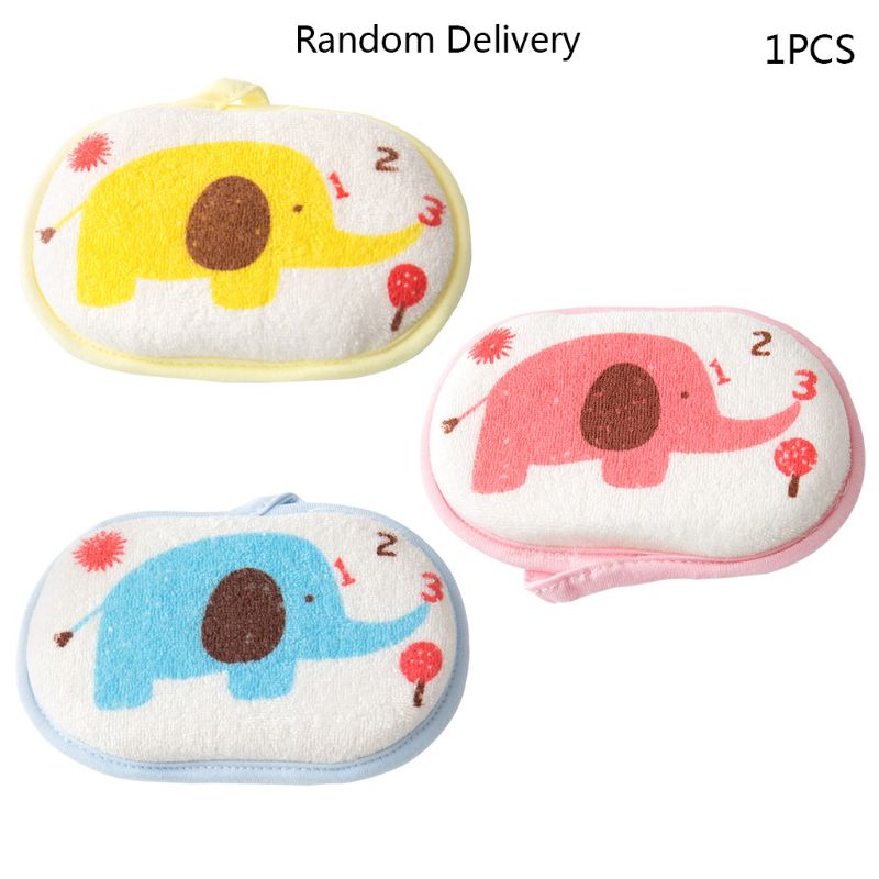Cute Infant Towel Shower Soft Sponge Cleaning Tool Baby Rubbing Body Wash Brush