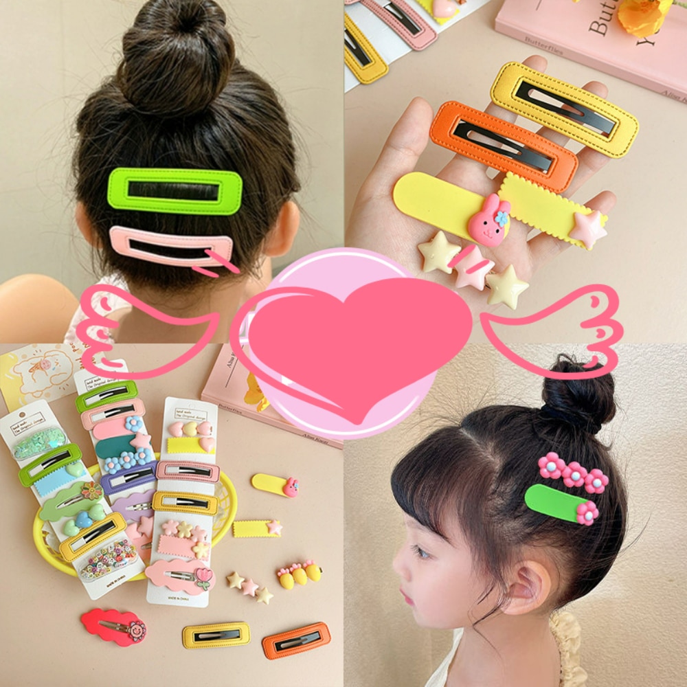 7pcs Children's Hairpin Headwear 2023 New Little Girl Cute Broken Hair Bangs Clip Hairpin Summer Hair New Hairpin Accessori