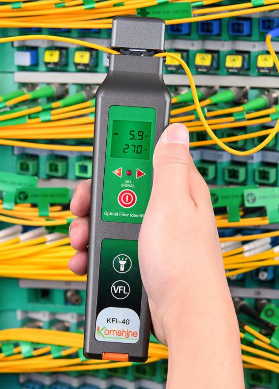 KFI-40 plastic optical fiber identifier 0.25/0.9/2.0/3.0 mm optical cable signal direction identifier with VFL red light 10 mW