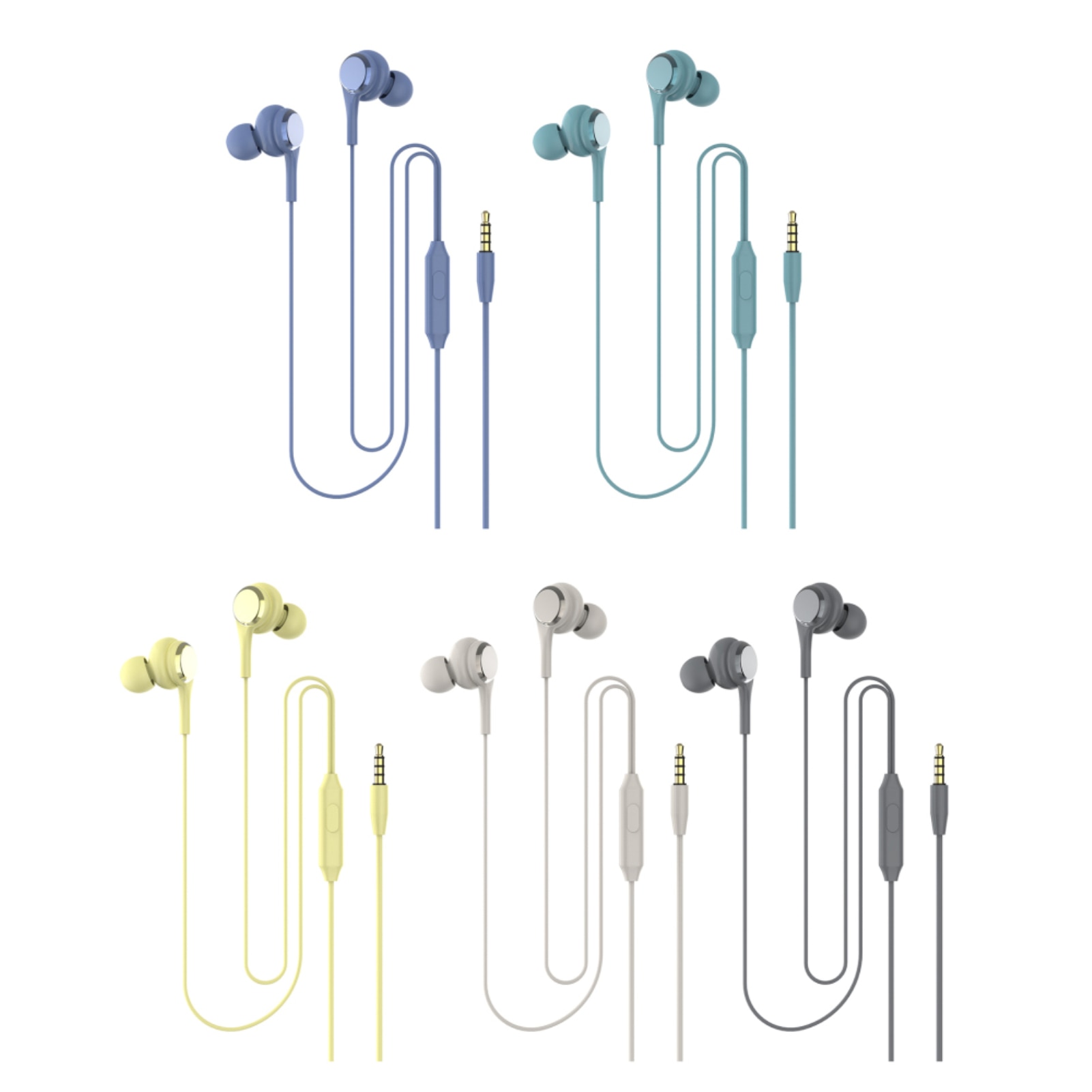 3.5mm In Ear Wired Earphones With Microphone, Intelligent Wire Controlled Noise Reduction Earphones Suitable For Samsung Xiaomi