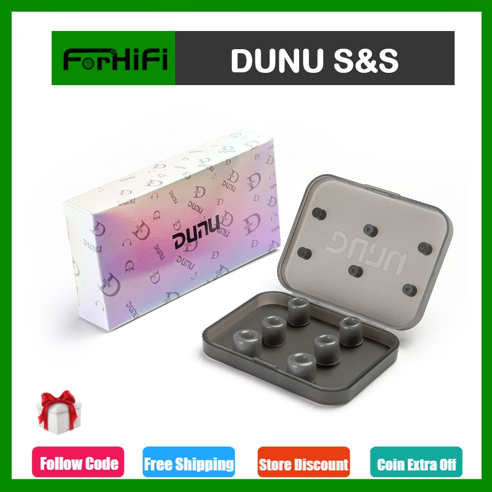DUNU S&S (Stage & Studio) Silicone Eartips For 4.0mm-6mm Nozzle S/M/L(3pairs) ,Earphones Tips Brings High-frequeny Exten