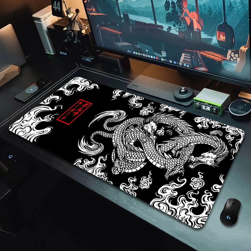 Large Game Mouse Pad Japanese Dragon Gaming Accessories HD Print Office Computer Keyboard Mousepad