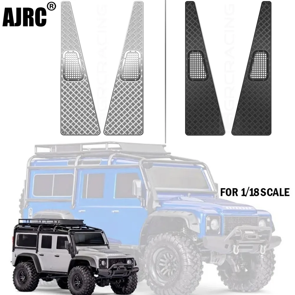 Engine Hood Anti-skid Plate A Stainless Steel Shell Metal Protective Plate For 1/18 Trax Trx-4m