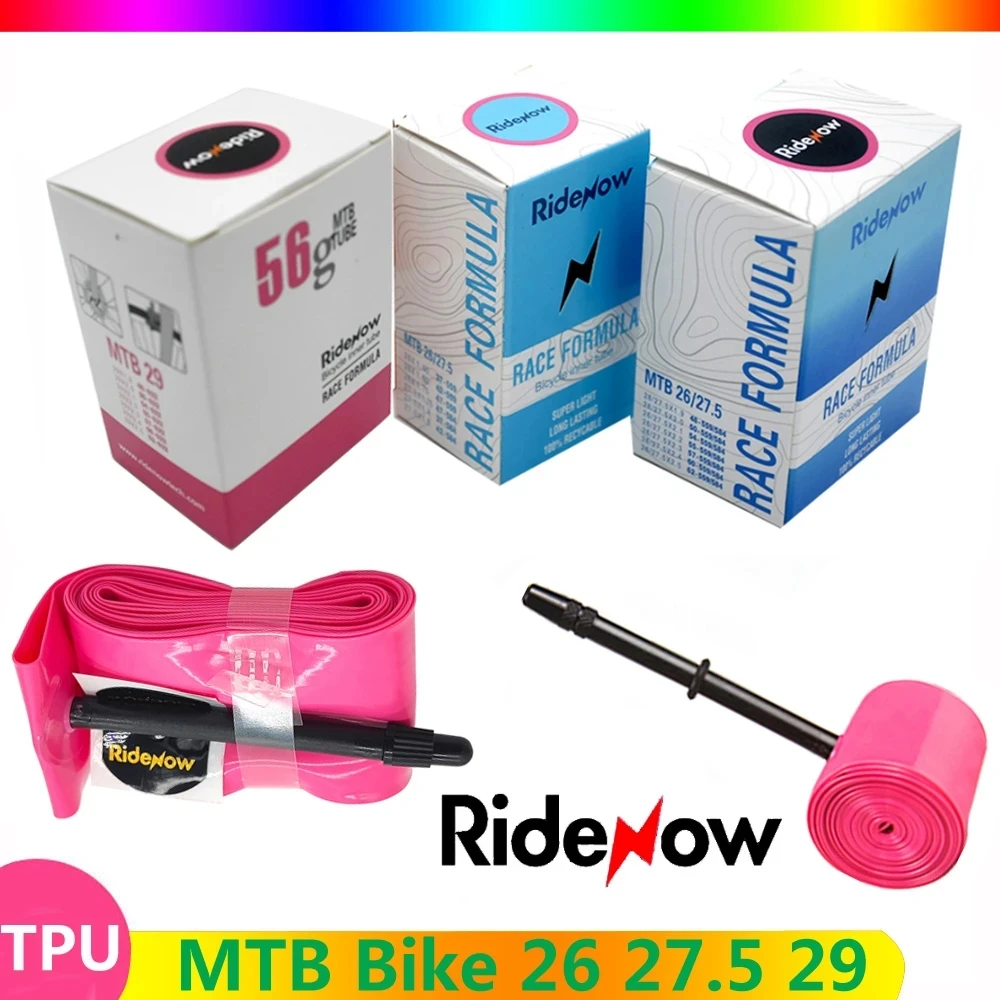 RideNow TPU MTB Bike Inner Tube 26 27.5x1.5 1.75 1.9/ 29x2.1 2.2 2.3 2.4 Inch French Valve 45MM