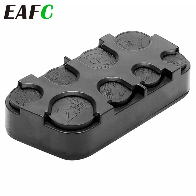 Car Storage Coin Wallet Savings Box for Euro Coin Bank Coin Holder Case Plastic Mini Euro Coin