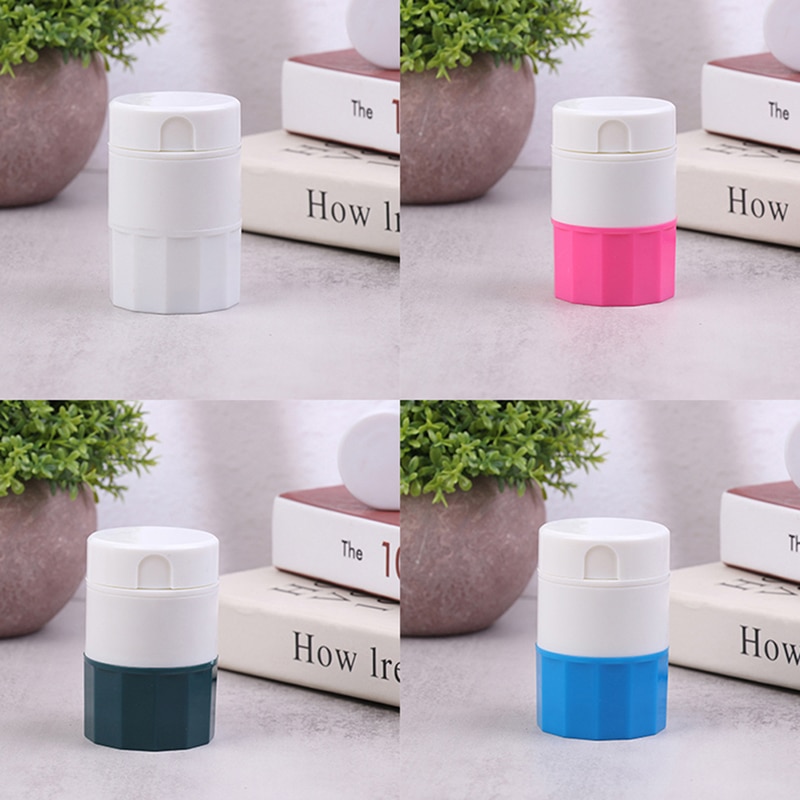 4 In1 Portable 4 Layer Grinder Splitter Tablet Cutter Divider Storage Case Pill Box