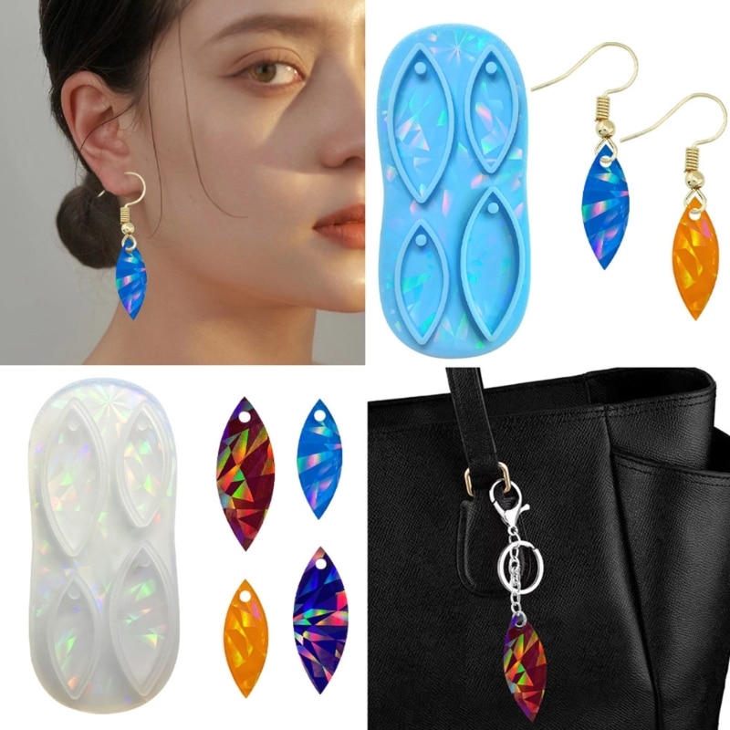 Resin Molds Silicone,Ornaments Resin Mold,Resin Pendant Mold for Resin Casting Keychain Unique Earrings Dropship