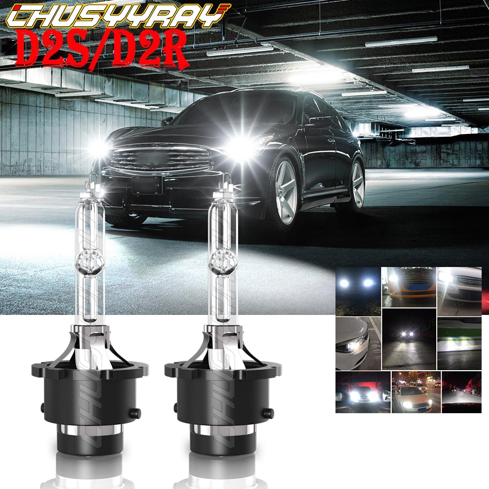CHUSYYRAY Compatible For Infiniti Fx35 2004-2011 2X D2S/D2R Front HID Xenon White Headlight Bulb Low Beam