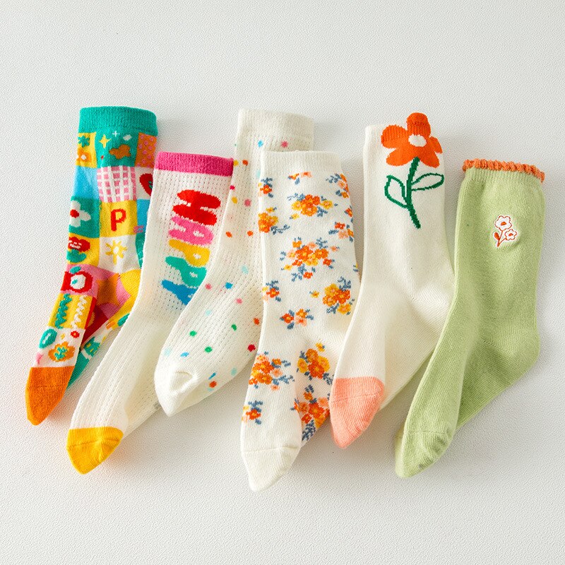 Baby Socks for Kids Girls Boy Cotton Stripe Cartoon Animals Summer Toddler Knitted Socks Newborn BeBe Clothes