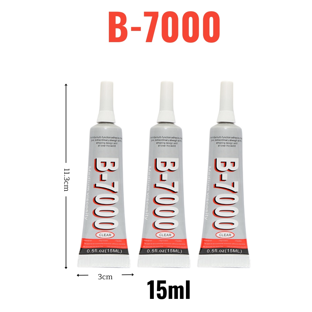 1/2/3PCs B-7000 15ML Clear DIY Plastic Multi-Purpose Contact Adhesive B7000 Phone Screen Repair Battery Covery Glue