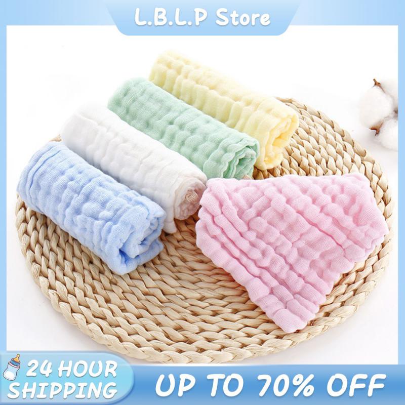 5-piece Set Anti Dirty Baby Bib Water Absorption Infant Saliva Towel Super Soft Children Handkerchief Six-layer Gauze Baby Stuff