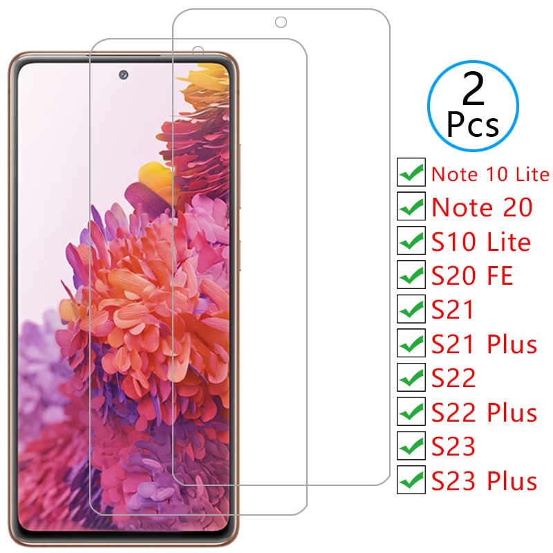 Screen Protector For Samsung Galaxy S21 S22 S23 Plus Pro S20 Fe S10 Note 10 20 Lite 5g Protective Tempered Glass On S 21 22 23
