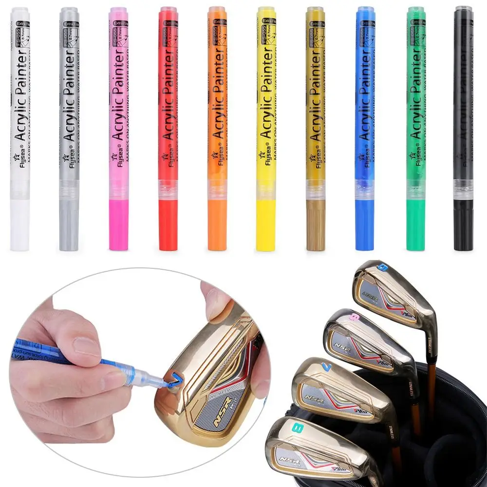 Multicolor Golf Accesoires Sunscreen Covering Power Color Changing Pen Acrylic Painter Golf Club Pen Ink Pen
