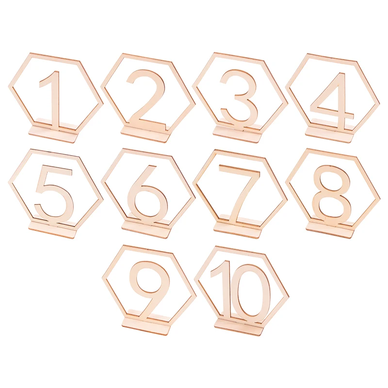 Wedding Number Wooden Table Place Card Rustic Wedding Engagement Reception Seat Decoration Number