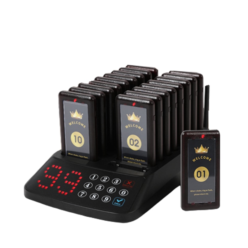 JIANTAO JT-913 With 18 Pcs Restaurant Calling System Wireless Call Pager For Narguile Cafe Canteen Fast Food
