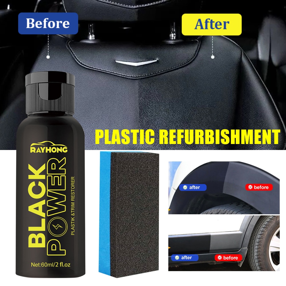 New 60ML Car Plastic Leather Part Repair Retreading Agent Automotive Interior Panel Agent Towel Cleaning Instrument Sponge