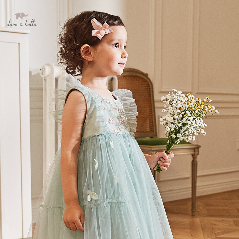 Dave Bella Girl's Dresses Children's New Baby Mesh Dress Summer Children's Princess Dress DB2235478