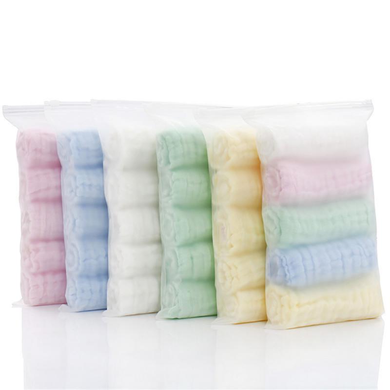 Anti Dirty Hildrens Handkerchief 5-piece Set Infant Saliva Towel Baby Stuff Baby Bib Six-layer Gauze Water Absorption
