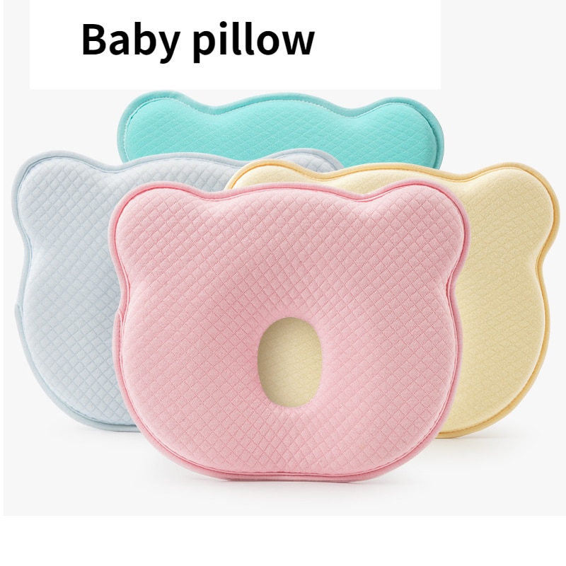 Baby Bear Pillow Newborns Pillows Infant Sleep Pad Travel Pillows for Babies 0-1 Year Old