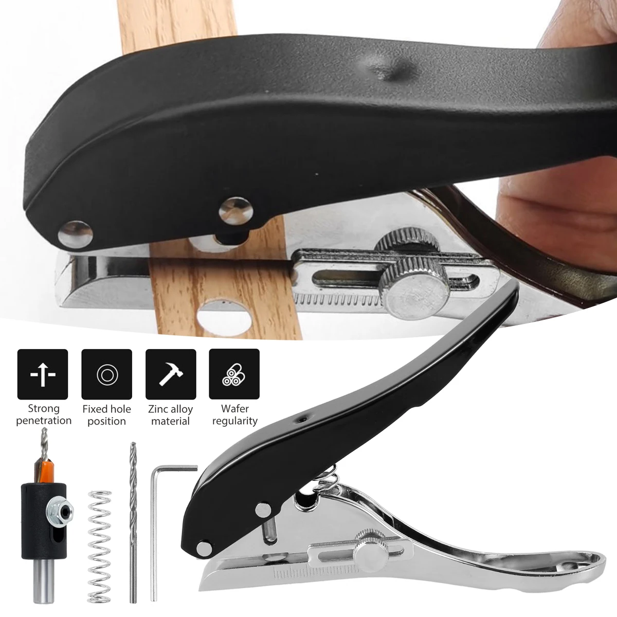 Single Hole Punch 8mm Round Hole Puncher Plier Tools Credit Photo Paper Card Corner Hand Tool for
