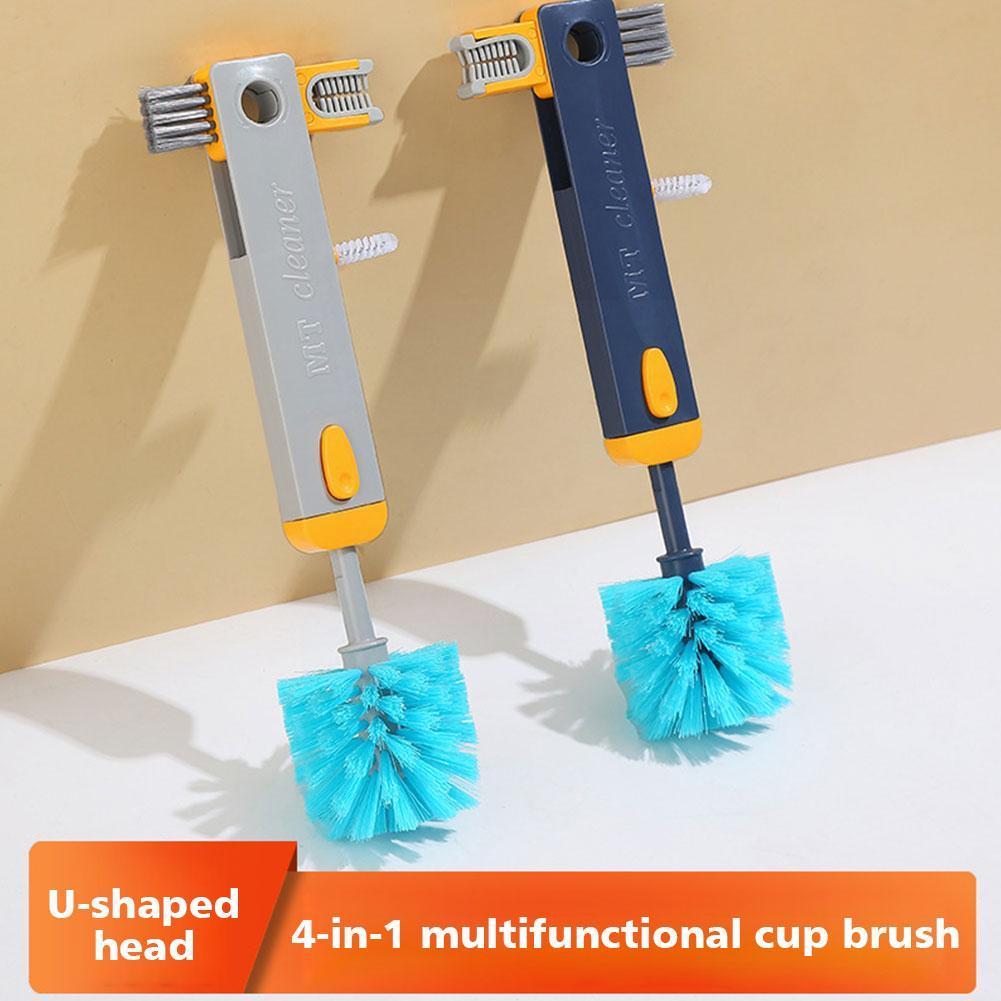 1pcs 4 In 1 Bottle Cleaner Brush Multifunctional Cleaner Bottles Retractable Brushes Cups Tool Cleaning Clean Cup Water Y2v8