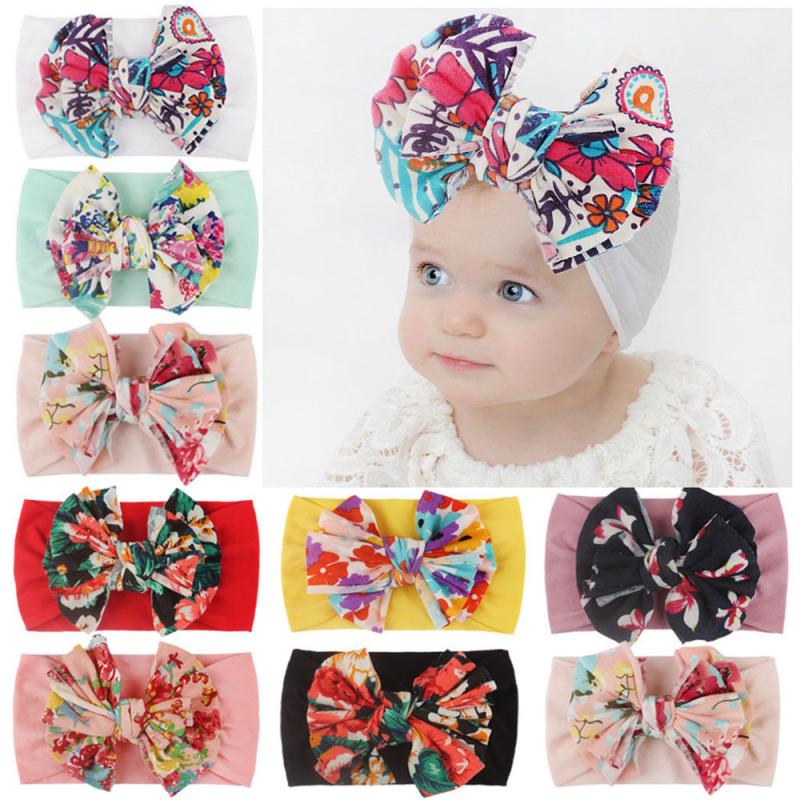Baby Headband Hair Band Fashion Big Bow Children Headdress Bow Turban Bandage Headwear Headwrap Gift Kids Hair Accessories