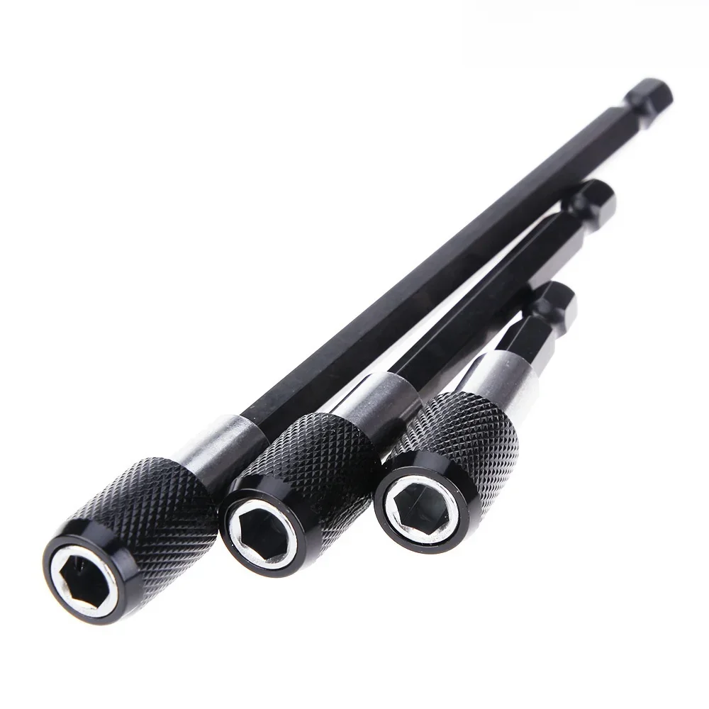 STONEGO 1PC/3PCS 1/4 Inch Quick Hex Shank Release Magnetic Electric Screwdriver Extension Bit Holder