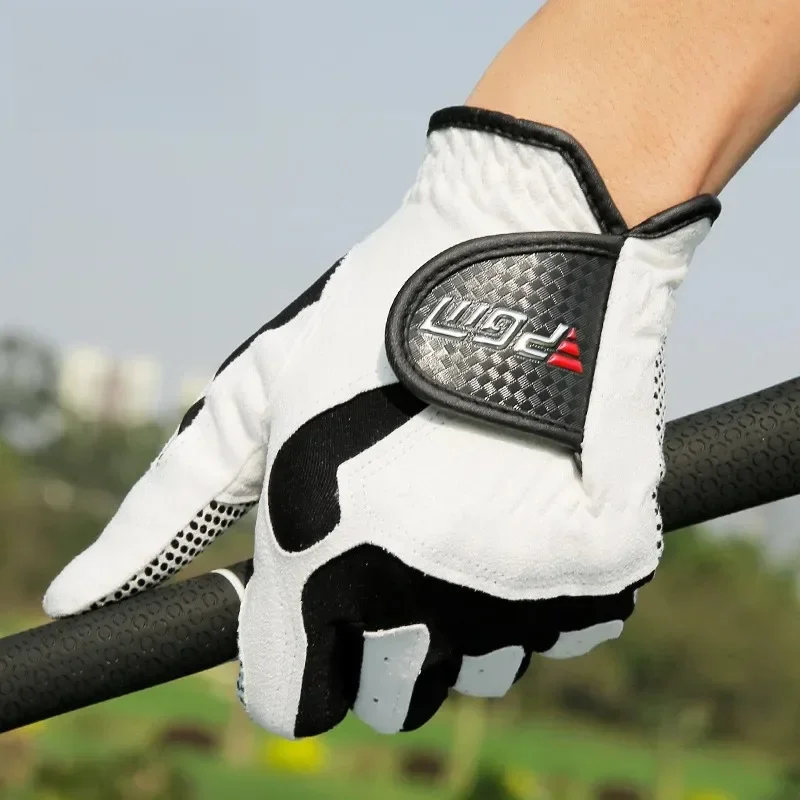 PGM Professional Golf Gloves Microfiber Cloth Fabric Breathable Non-Slip Gloves Club Swing Putting