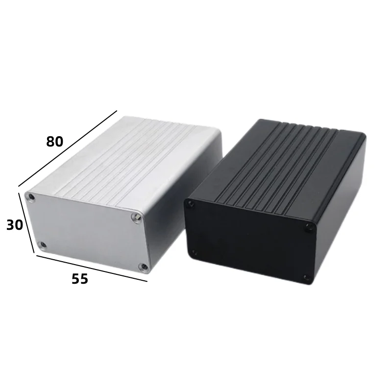 Aluminum alloy aluminum profile box casing PLC battery Boxes PCB 80x55x30mm