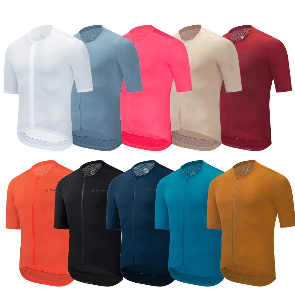 YKYWBIKE Men's MTB Bicycle Clothing Bike Jerseys Short Sleeve Pro Team Aero High Quality Mountain