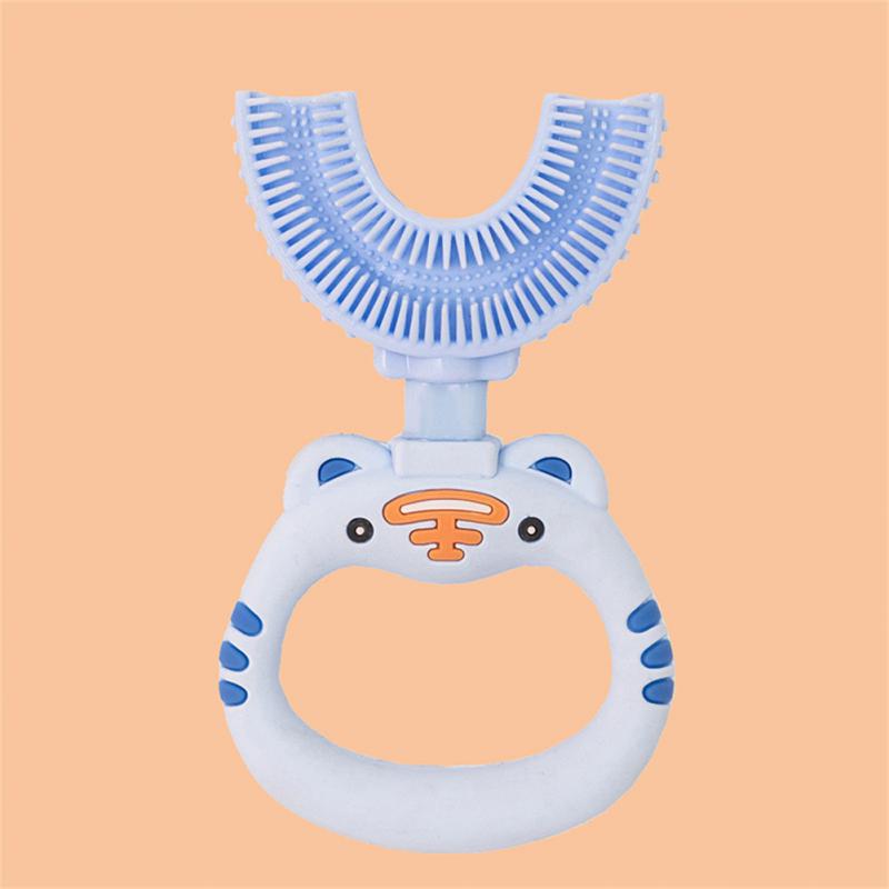 1 Childrens Toothbrush Soft Bristles Silicone Toothbrush U-shaped Brush Head Baby U-shaped Toothbrush Food Grade Silicone