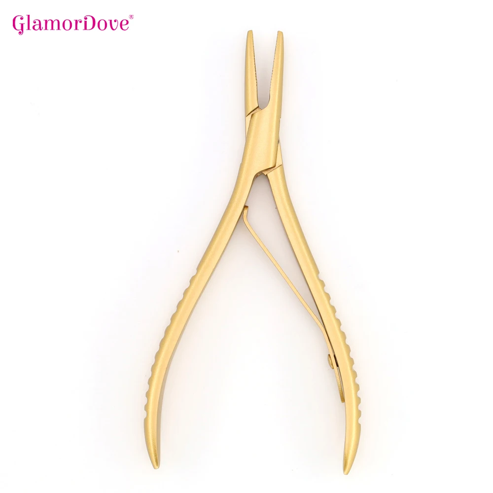 1Pcs Weft Application Pliers Flat Shape with Teeth Professional Hair Extension Beads Dreadlock