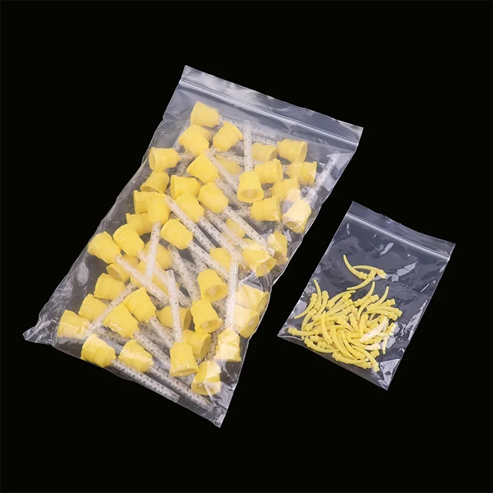 50Pcs/Pack Dental Mixing Tips Disposable Silicone Rubber Mixing Head Dentistry Impression Materials