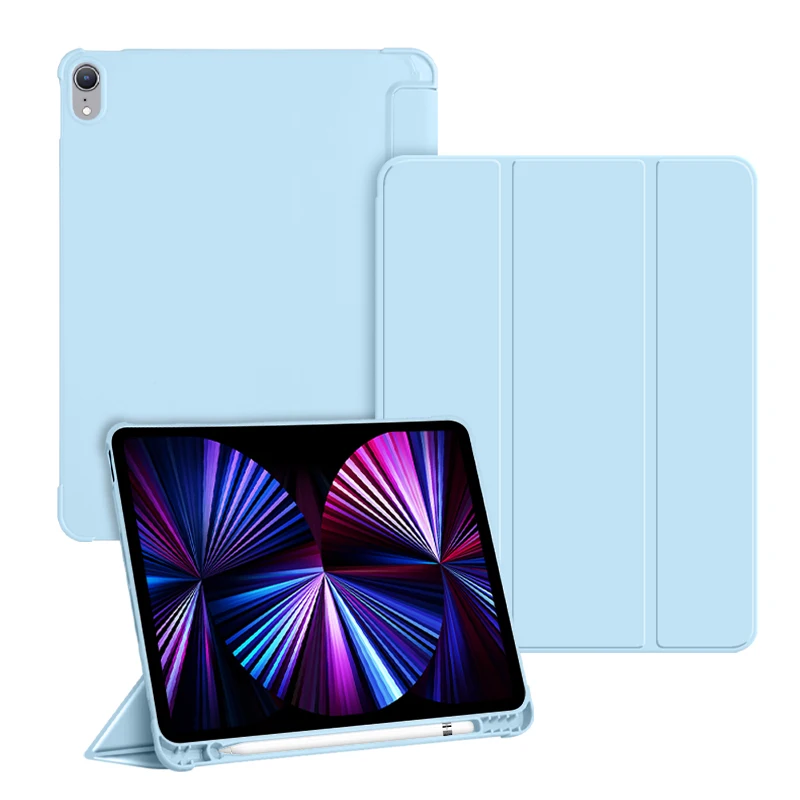 For Samsung Tab A8 X200 Case Pencil Holder Luxury Clear Back Smart Case for Funda Galaxy Tab A8 2022
