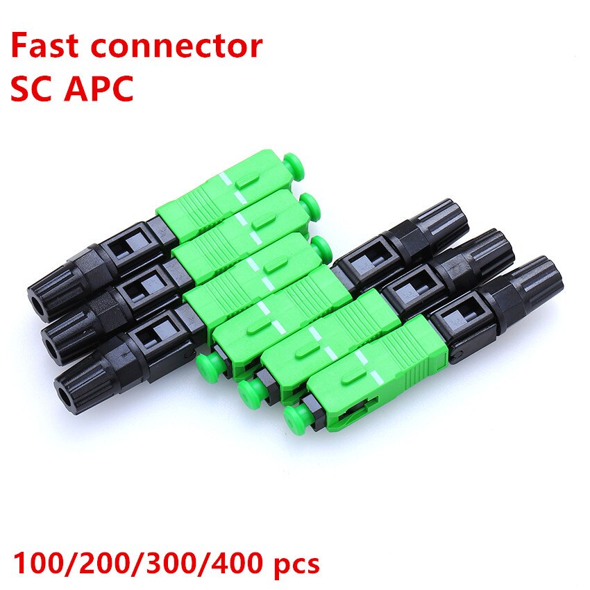 Fast Connector SC APC Fiber Optic sc apc cold connector Green fibra FTTH single mode quick connector SC adapter Field Assembly