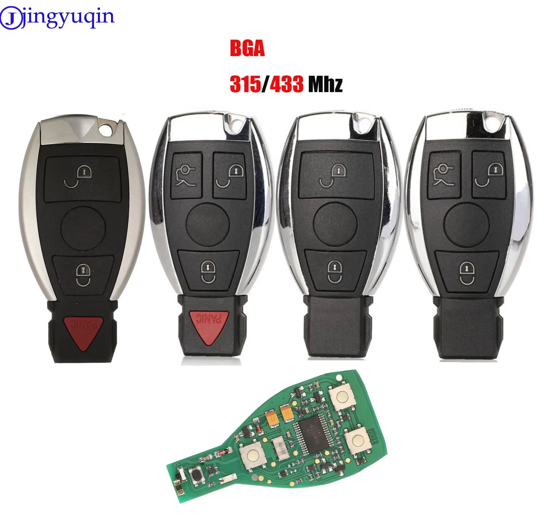 jingyuqin 10PS Smart Remote Key For Mercedes Benz Year 2000+ Supports Original NEC and BGA 315MHz Or