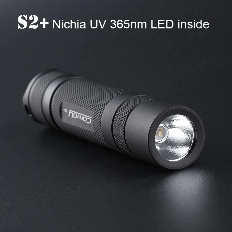 Convoy S2+ with Nichia UV 365nm LED inside UV Flashlight 18650 Ultra Violet Light Ultraviolet