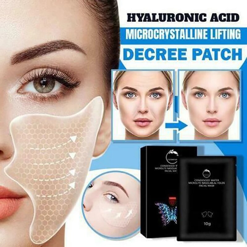 Anti-Aging Face Mask Hyaluronic Acid Microcrystalline Lifting Decree Patch Face Nutrition Wrinkle Removal Lift Sticker