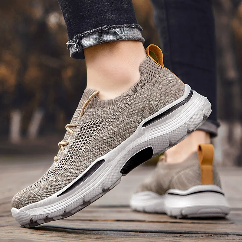 Men Casual Shoes Comfortable Mesh Shoes Summer Breathable Men Loafers Wide Slip On Walking Shoes Men